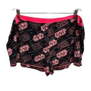 Star Wars Sleep Shorts Black Neon Pink Cotton Melon Candy Lucasfilm  Ltd Sz 3X